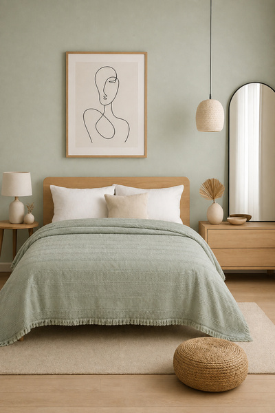 Vannes Home طقم بيكيه مزدوج من القطن بنسبة 100% مصنوع يدويًا على طراز الروكوك...