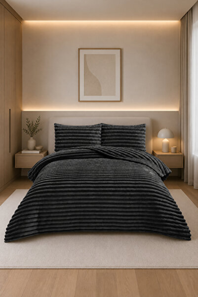 Vannes Home Set cuvertură de pat și 2 fețe de pernă Doren din păr de iepure 1...