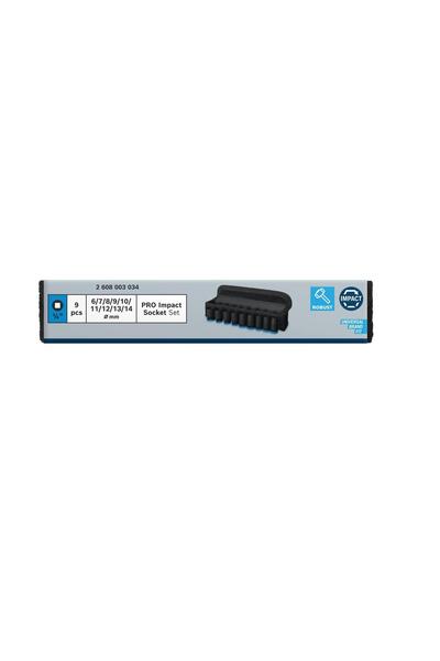 Bosch Pro Impact Socket Set 1/4 Inch 6-14mm Standard 9 Pcs