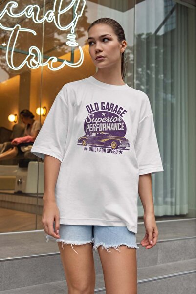 buzagi tasarım ürünleri Urban Oversize Unisex White T-Shirt