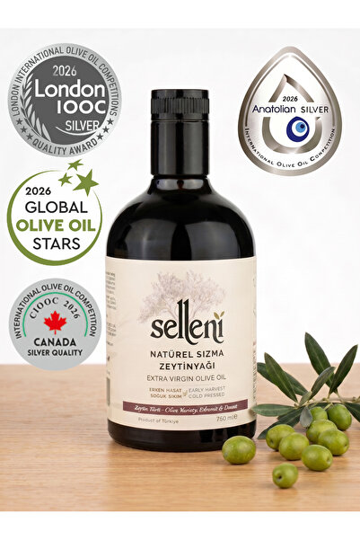 Selleni Erken Hasat Natürel Sızma Zeytinyağı Edremit Domat Blend Filtresiz 75...