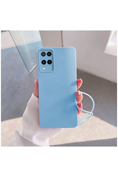Zebana Oppo A54 Uyumlu Kılıf Love Yumuşak Silikon Kılıf Açık Mavi