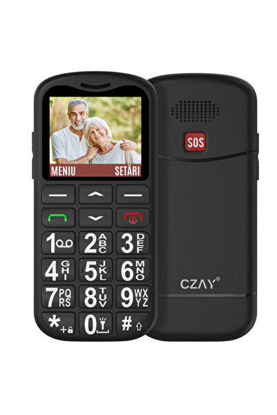 CZAY Telefon Mobil pentru Seniori CZAY®, Meniu Romana si Maghiara,Volum Puter...