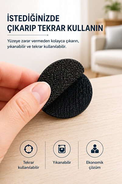 MAROKEN Halı Kilim Kaydırmaz 5 Adet Cırt Cırtlı Bant Sandalye Örtüsü Nevresim Paspas Sabitleyici