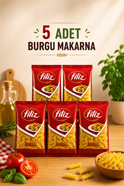FİLİZ Burgu Makarna 500 g 5 Adet - Güven Bitkisel