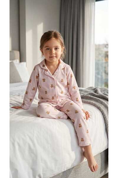 Çamaşır Bahçesi Set de pijamale pentru copii, cu mâneci scurte, cu model și n...