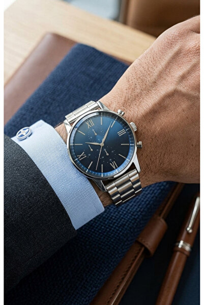 DARK BLANC Silver Color Stainless Ipc Plated Luxury Sports Metal Men's Wristw...