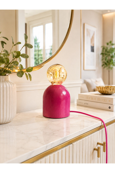 STONE EDITION Handmade Special Production Bright Color Desktop Lamp Shade Nig...