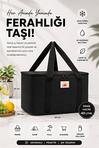 visees 40 Litre Termal Piknik ve Kamp Çantası - Isı Yalıtımlı Büyük Boy Yemek...