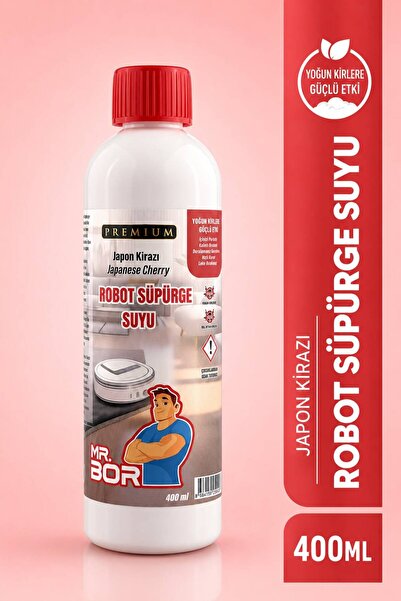 MR.BOR Robot Süpürge Suyu 400 Ml. Japon Kirazı Evcil Hayvan Dostu Hoş Kokulu ...