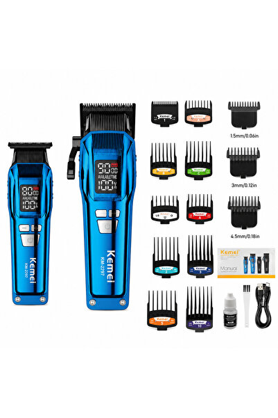 Kemel SET MASINA DE TUNS SI CONTUR PROFESIONALA KEMEI KM-2797, CUTITE DLC, 90...