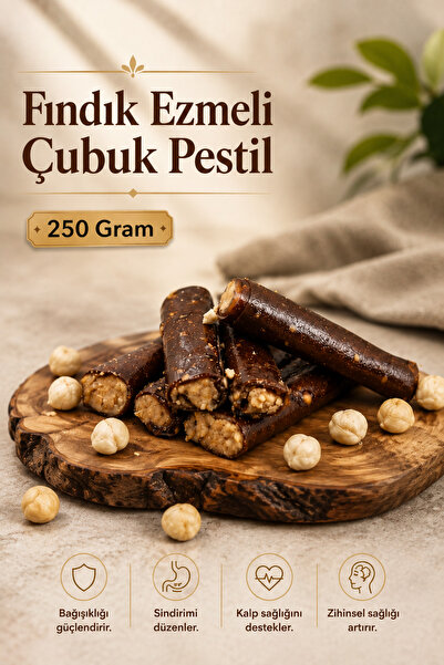 ÜLKÜ KURUYEMİŞ (250 GR) Fındık Ezmeli Çubuk Pestil Hediyelik Tatlı Atıştırmalık