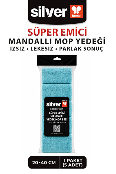 SİLVER HOME Συμβατό με 5 τεμάχια σφουγγαρίστρες με μάνδαλο, ανταλλακτικό πανί...