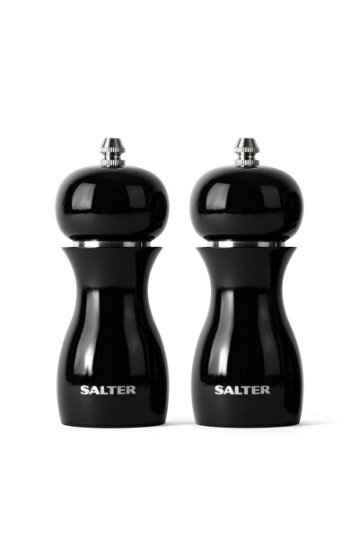 SALTER 7613 BKXRA Gloss, Sare si Piper, 2 bucăți, Negru