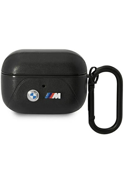 BMW BMAP22PVTK Husă AirPods Pro negru/negru Piele Linie curbată