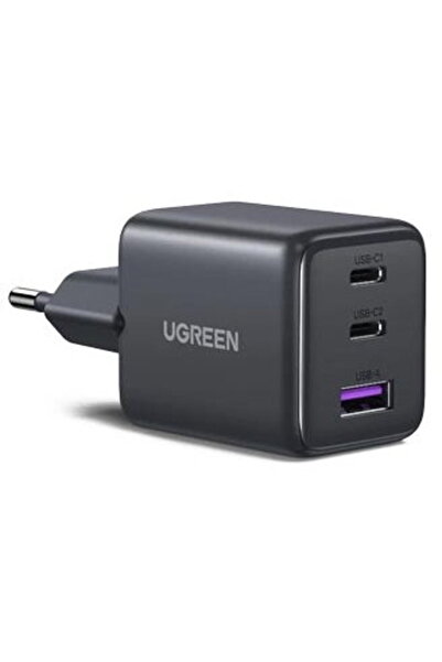 Ugreen Încărcător rapid de perete GaN II cu 3 porturi, 30 W, USB-A și 2 x USB...