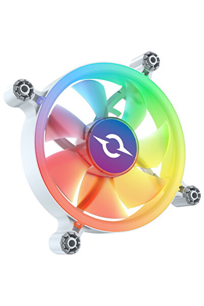 AQIRYS Cetus 4P-12SLI15W-RGB, 1 ventilator de 120 mm, Alb