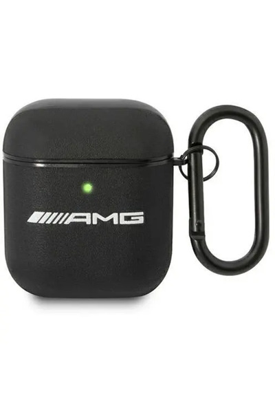 MERCEDES Husă AirPods AMG AMA2SLWK neagră/negru Piele