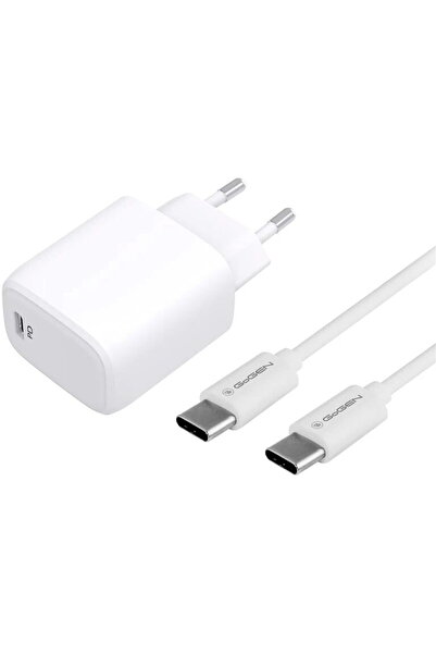 Gogen 120 cablu USB-C/USB-C inclus PD 3A 20W Alb