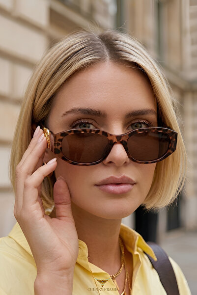 Chunky Frame نظارة شمسية نسائية من رويال ليوبارد خفيفة الوزن للغاية مع فلتر U...