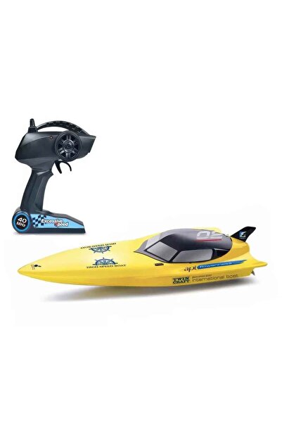 Sunman Motorlu USB Şarjlı Uzaktan Kumandalı Yarış Teknesi 74 cm - Sarı
