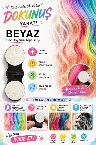 SETBEAUTY Beyaz Saç Boyama Tebeşiri