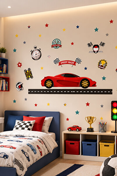 Kt Grup Spor Araba Duvar Sticker 50x70 Cm