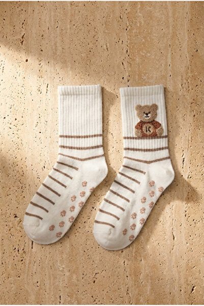 Katia&Bony Çocuk Teddy Bear Desenli 4'lü Soket Çorap