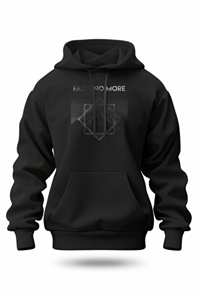buzagi tasarım ürünleri سويت شيرت بقلنسوة مطبوع عليه Faith No More للجنسين