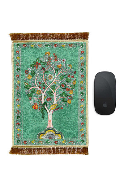 Bursa İpek Mousepad decorativ verde cu covor mic