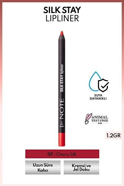 NOTE Silk Stay Lipliner Waterproof Silky Lip Liner - 07 Cherry Silk - Red