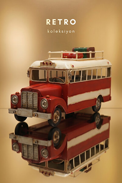 Pat Aksesuar Metal Nostaljik Otobüs Dekoru 16x30 cm – Ev & Ofis Vintage Retro...