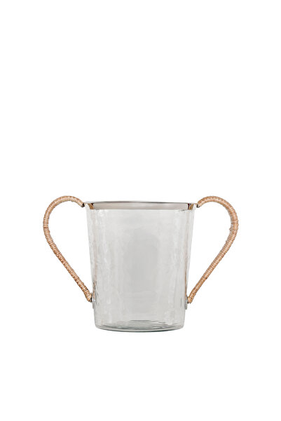 Yargıcı Rattan Saplı Cam Silindir Buz Kovası(21x37x22 Cm)
