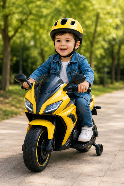 Yallabena Rechargeable Electric Dirt Bike for Kids - 12V Ride-On Motorized Mo...