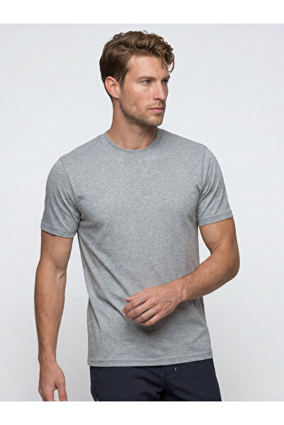 RELAXIA Ανδρικό μπλουζάκι Grey Melange Basic