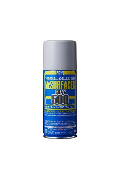 Mr. Hobby Mr.Hobby B-510 170 ml. Mr. Surfacer 500, Gri, Sprey Astar Boyası