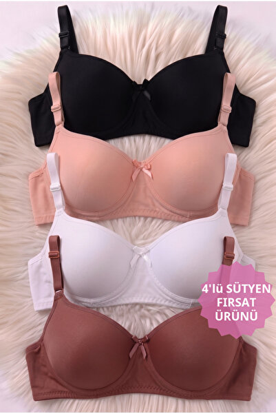 CHOCHO Kadın Telli Dolgusuz Desteksiz 4'lü Sütyen Takımı