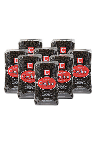 Tanay Ceylon Çayı 750 Gr X 8 adet (6.000 gr) %100 İthal Sri Lanka Siyah Dökme...