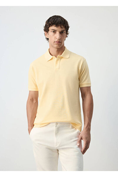 MANGO Man Regular kesim pamuklu pike polo gömlek