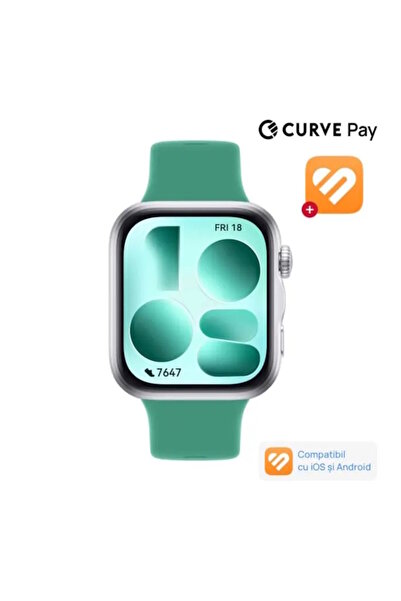 Huawei Smartwatch Watch Fit 5 Verde, AMOLED 1.82 ", GPS, NFC, Baterie de 10 z...