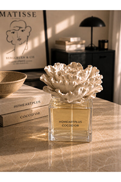 homeartplus Vanilya Kokulu dekoratif şakayık seramik çiçekli Oda Kokusu 100 ML