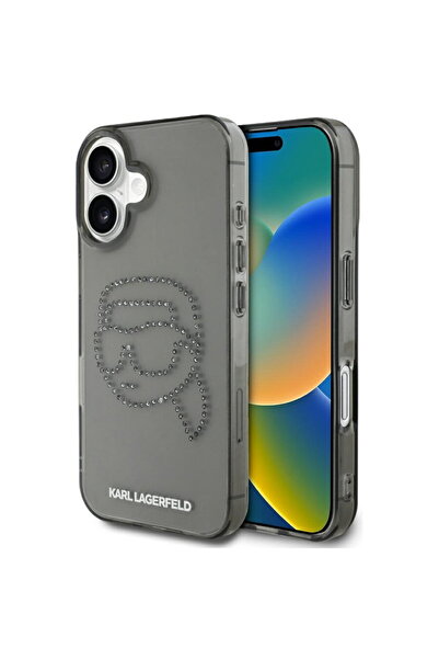Karl Lagerfeld Husa pentru iPhone 16 - IML Rhinestones (KLHCP16SHKHDCELK) - K...