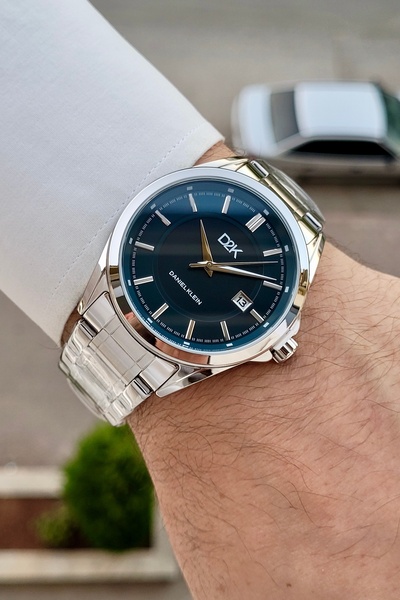 Daniel Klein Kadranı Mavi Kordonu Silver Renk 42,5 Mm 24 Ay Garantili Erkek K...