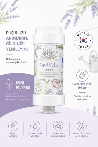 Be-Vita Lavender C Vitaminli Cilt Besleyici Klor ve Kireç Önleyici Aromatik D...