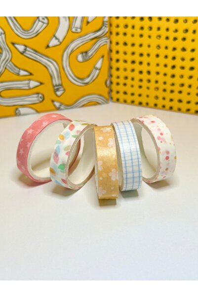 Padme studio 5 adet Washi Bant / Desenli Bant / Scrapbooking / Bullet Journal...