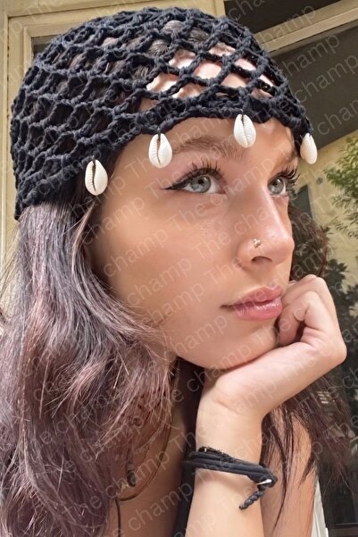 Generic Brand Women's Handcrafted Knitted Beanie Hat Marina Shell Black – Boh...