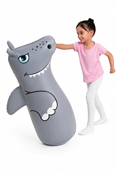 BESTWAY Animal Bop Bags Şişme Mor Su Aygırı Oyuncak – Çocuklar İçin Zıplama v...