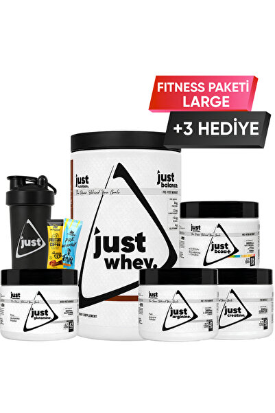 Just Nutrition Fitness Paketi - Large + 3 Hediye (Protein Tozu + Bcaa + Gluta...