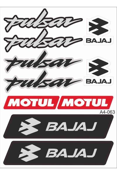monero Bajaj Pulsar 200 NS Sticker Seti Siyah A4