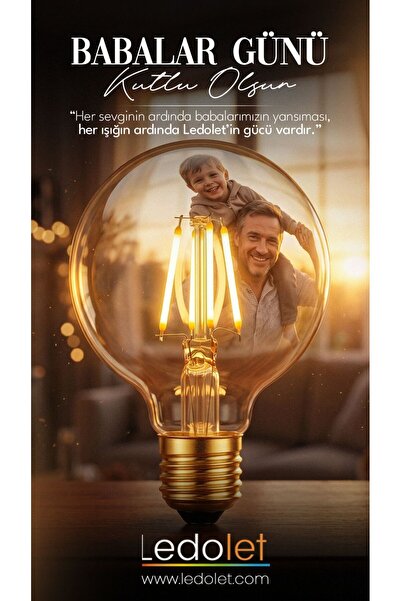 LEDOLET Flament 4w 2700k G80 Led Ampul Kırılmaz Gövde Dim Edilebilir